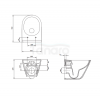 CERSANIT SET C947: MISKA ZAWIESZANA REMO PRO OVAL CERSANIT TORNADO Z DESKA DUROPLASTOWĄ SLIM S4035-001